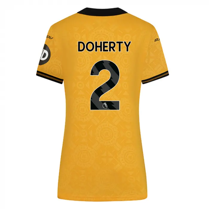 Wolverhampton Wanderers Shop | 2025-26 Wolves Pro Home Shirt – Womens DOHERTY 2 Wolverhampton Wanderers Merchandise